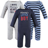 Hudson Baby Unisex Baby Cotton Coveralls, Mommys Little Boy, 6-9 Months