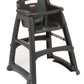 Rubbermaid Commercial Products Sturdy High-Chair, 33Lb Capacity, Black, Pre-Assmbled, Stackable, Fits Under Table For Child/Baby