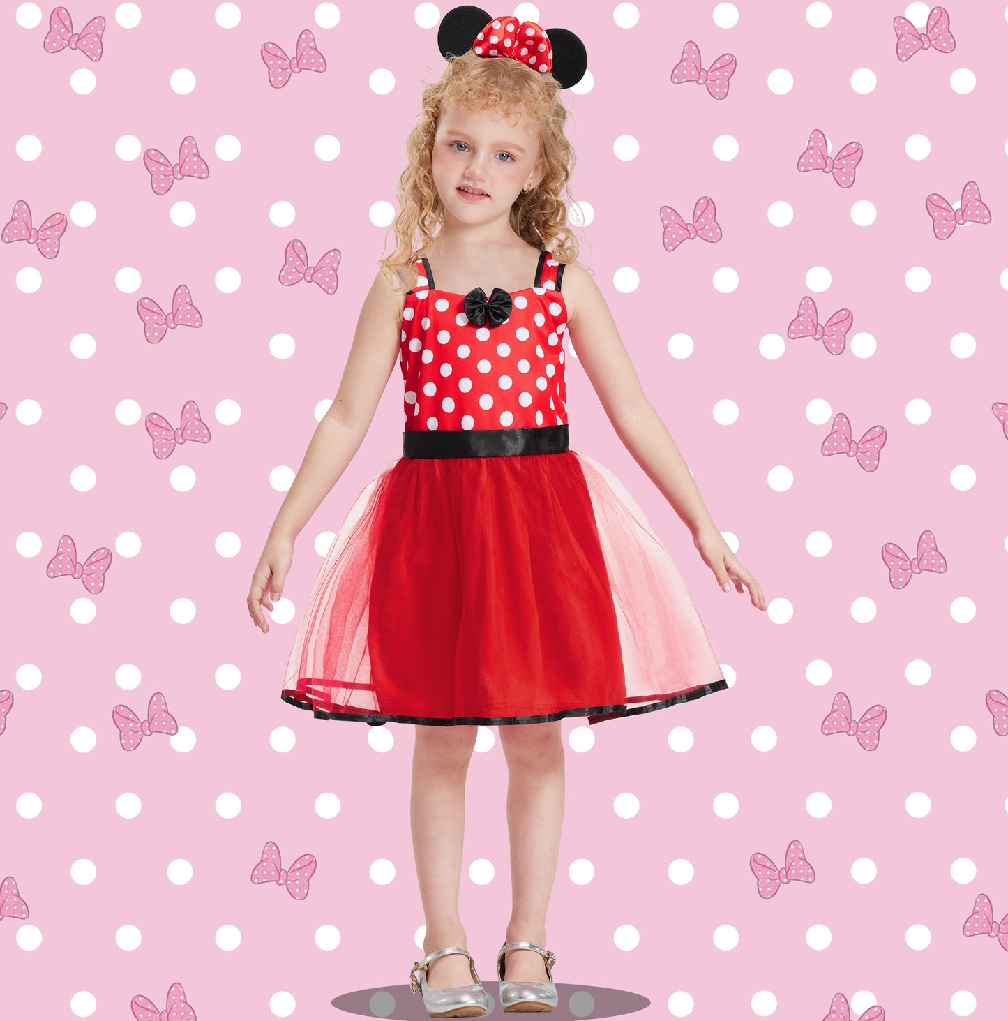 Alecosfun Princess Dress Up For Toddler Girls, 6 Pcs Costume Fancy Dresses Tutu Outfit For Little Kids Dress Up Birthday 4-6Y