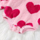 Socutebabe Valentines Day Baby Girl Outfit Cute Heart Sweatshirts Bubble Romper Onesie Long Sleeve Toddler Clothes (Fuzzy Heart