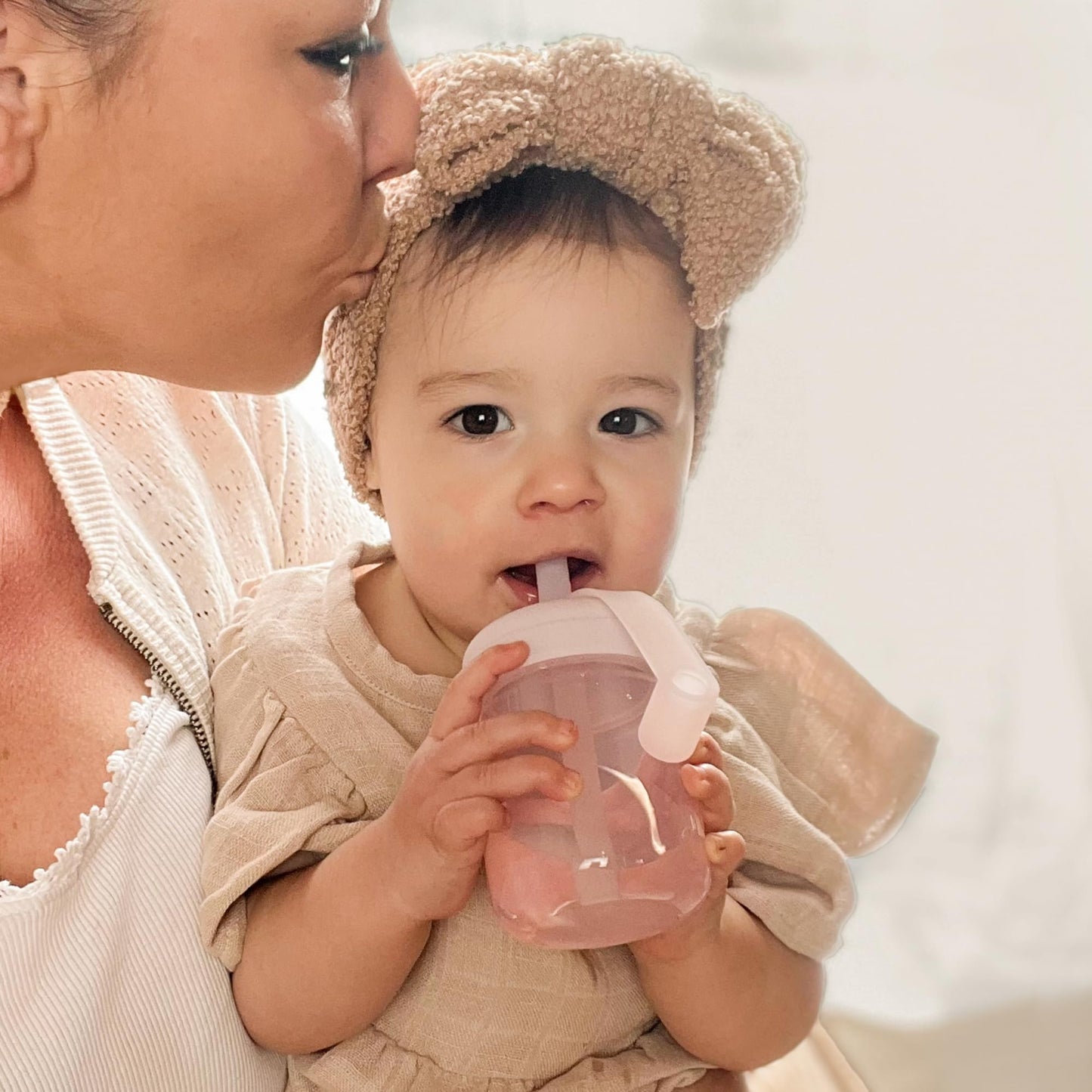 Moonkie Baby Straw Cup | Silicone Toddler Sippy Cup Training Cup With Straw Lid | Bpa-Free Drop-Proof Baby Cup | Baby Led Weanin