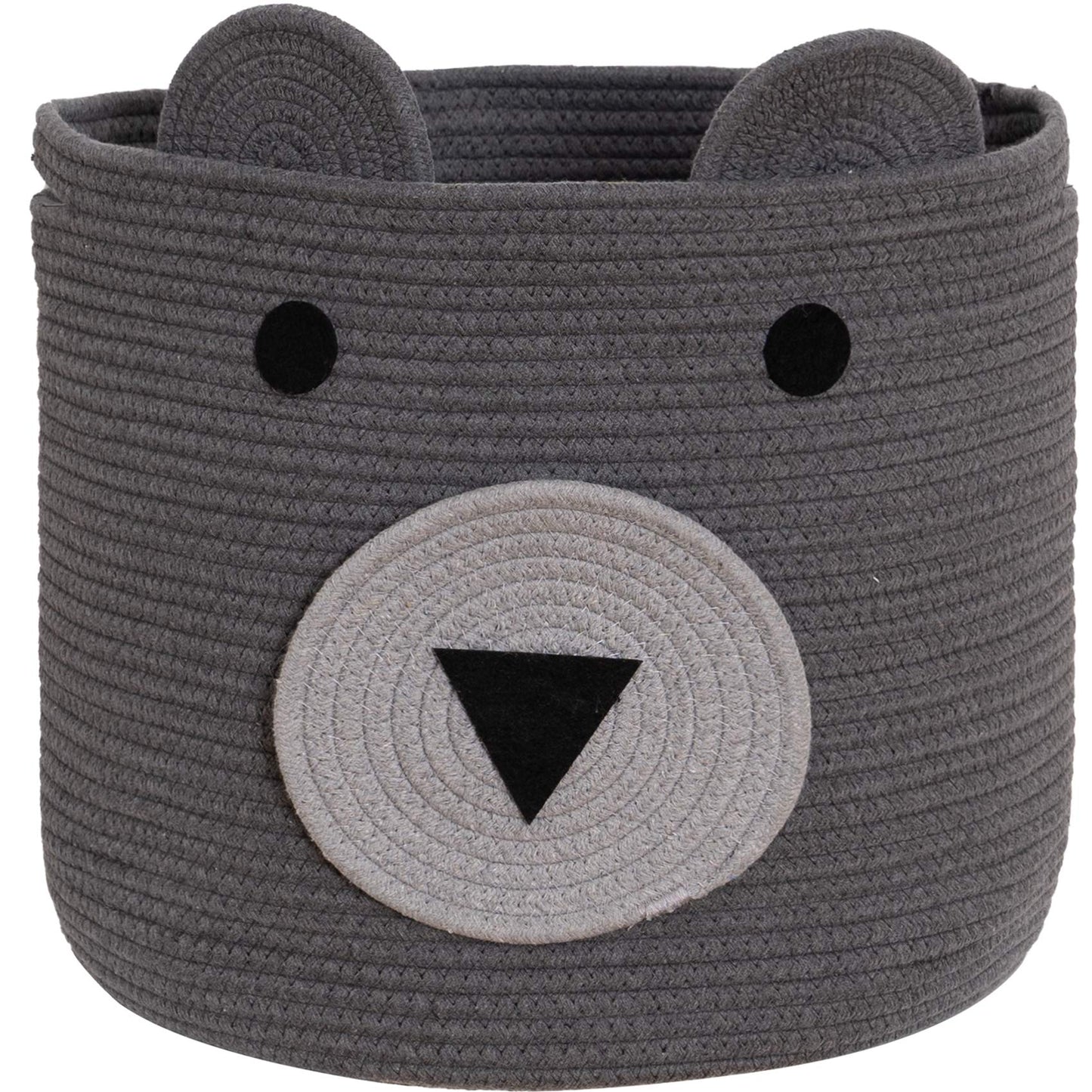 Vk Vkliving Cotton Rope Bear Animal Basket Foldable Large Woven Storage Basket Baby Nursery Cute Laundry Hamper For Toys,Blanket