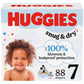 Huggies Size 7 Diapers, Snug & Dry Baby Diapers, Size 7 (41+ Lbs), 88 Count, Packaging May Vary