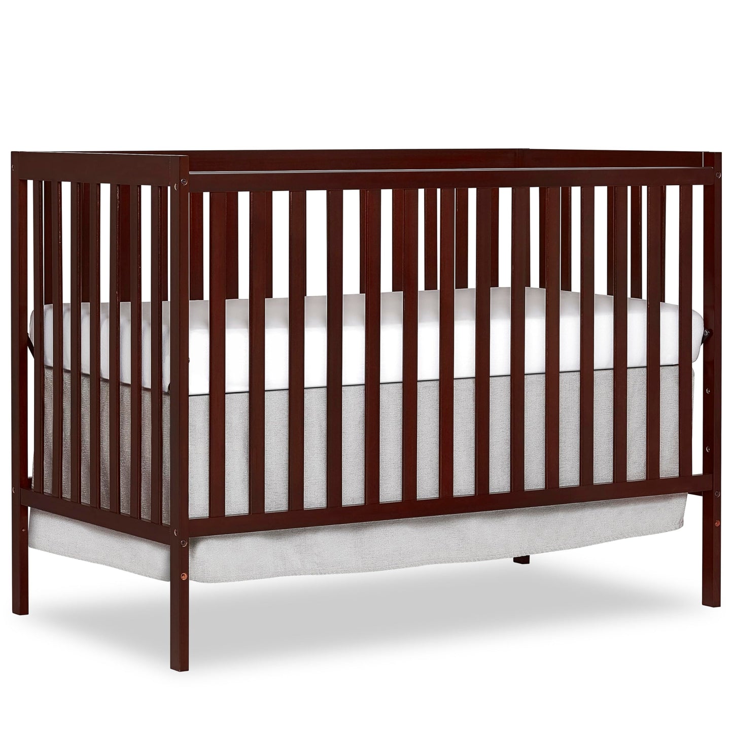 Dream On Me Synergy 5-In-1 Convertible Crib In Espresso, JPMA & Greenguard Gold Certified, Constructed out of solid New Zealand 