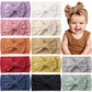 ALinmo 12PCS Baby Nylon Headbands Hairbands Hair Bow Elastics for Baby Girls Newborn Infant Toddlers Kids Mix Color