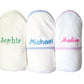 Fastasticdeal Custom Personalized Embroidered Cotton White W/Blue Bath Baby Hooded Towel