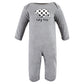 Hudson Baby Girls Unisex Cotton Coveralls, Bear Gray Black, 6-9 Months, Baby Bear Gray Black, 6-9 Months Us