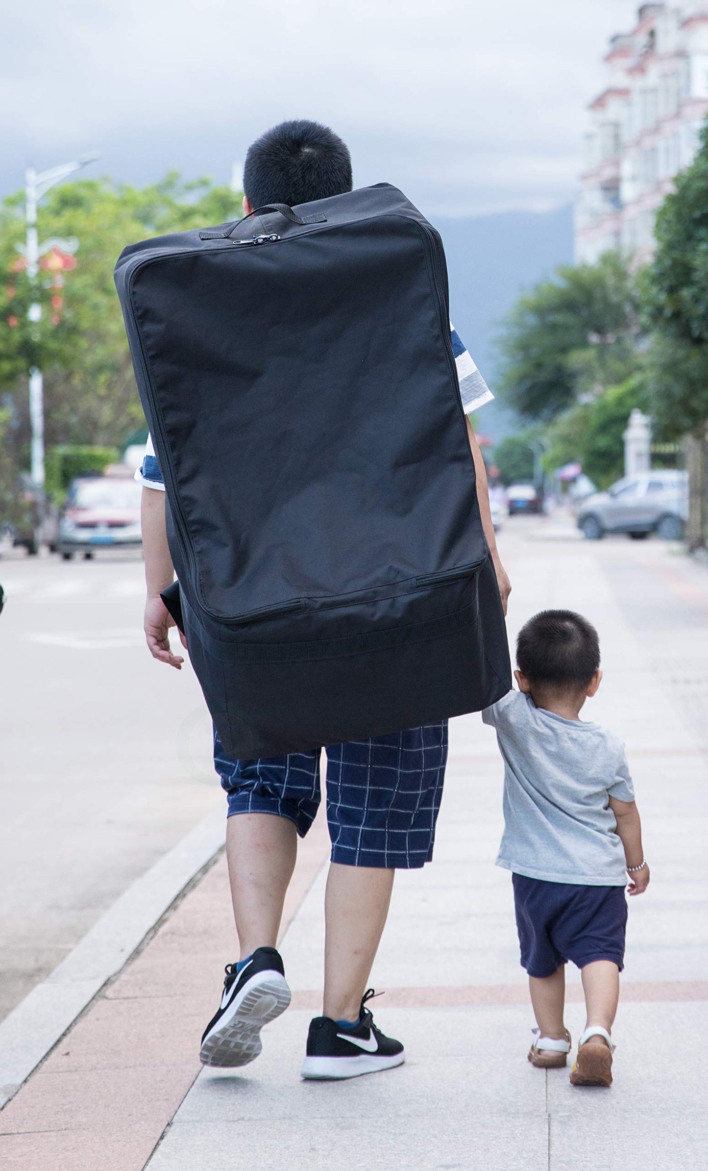 Quickway Imports Universal Car Seat Backpack Travel Bag, Large Padded Protector Bag For Airplane, Gate Bag Check With Padded Adj