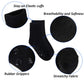 Tenpluszero 12 Pairs Non Slip Toddler Socks Crew Socks With Grips For Baby Boys Girls (Black, 1T/2T)