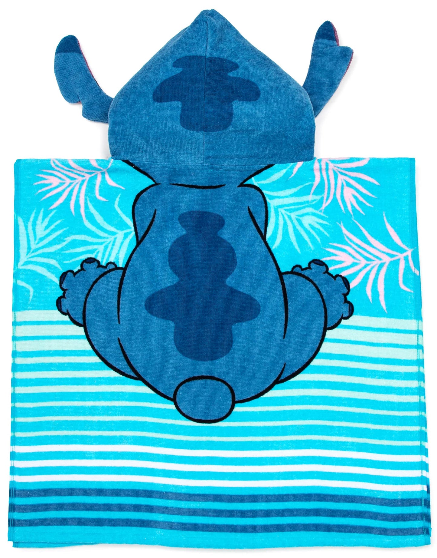 Jay Franco Disney Lilo & Stitch Kids Bath/Pool/Beach Hooded Poncho - Super Soft & Absorbent Cotton Towel, Measures 22 X 22 Inche