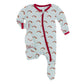 Kickee Welcome Home Footie With Zipper, Boy Or Girl One-Piece, Super Soft Baby Clothes (Spring Sky Rainbows - 3-6 Months)