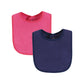 Hudson Baby Unisex Baby Drooler Bib With Waterproof Lining, Pink Mint, One Size