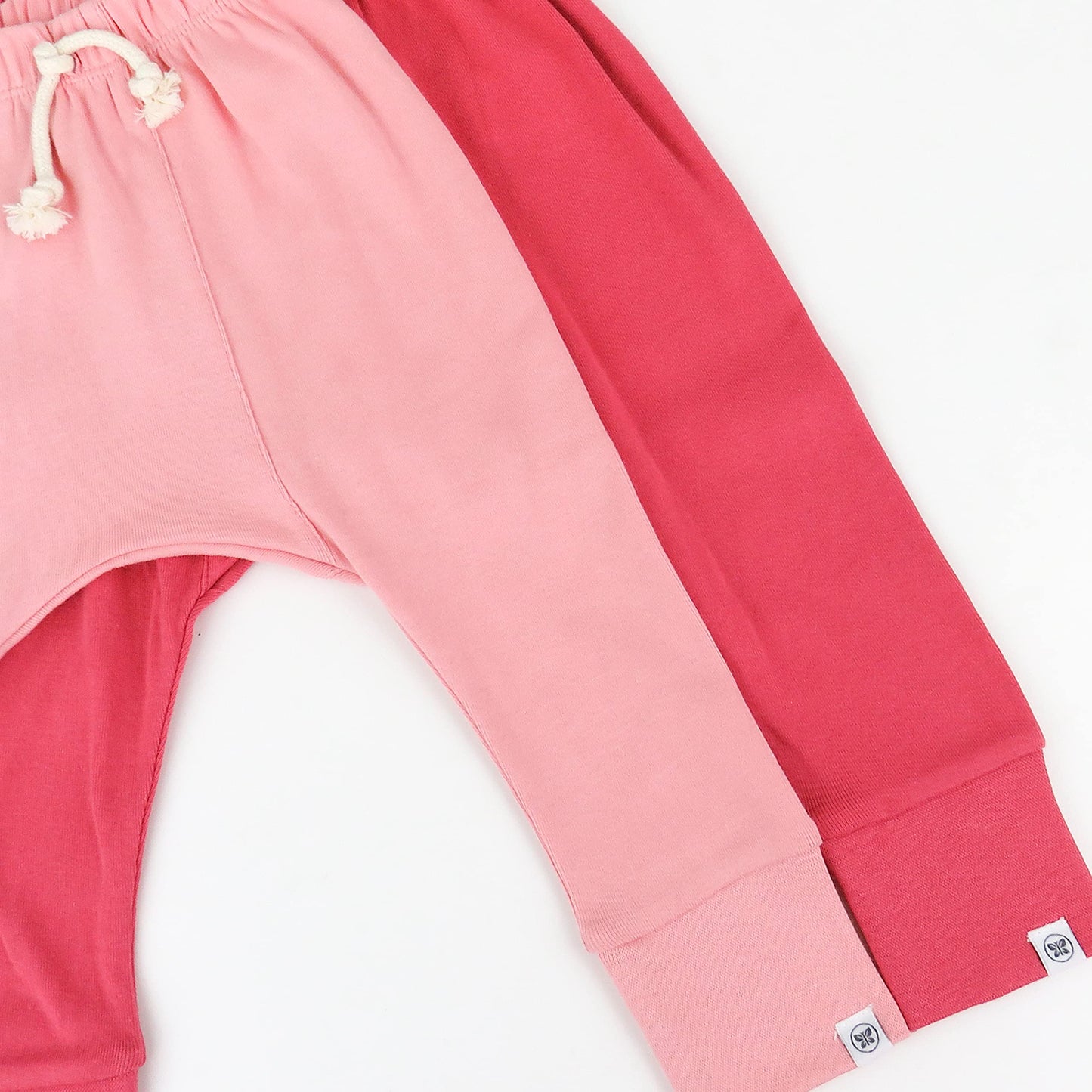 Honestbaby Multipack Honest Pants Joggers Pull On 100% Organic Cotton For Infant Baby And Toddler, Boys, Girls, Unisex, Pink Omb