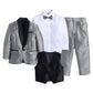 Jeetethnics Boys Grey Coat Suit Set With Waistcoat Shirt And Trousers (9041Dh)
