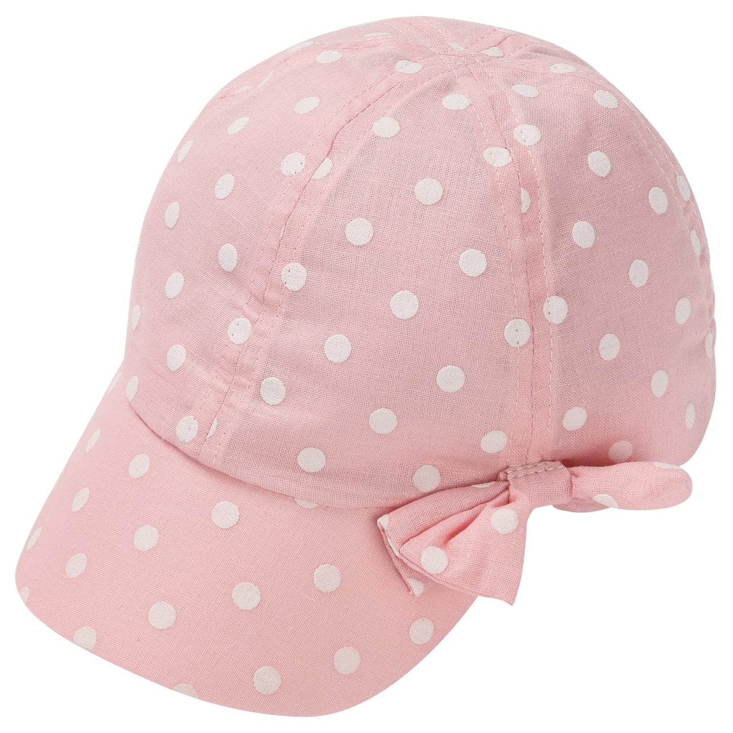 Amiyan Toddler Sun Hat Girls Summer Cap Polka Dot Bow-Tie Beach Hat Baseball Caps Upf 50+ Uv Protection