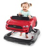 Bright Starts Ford Mustang 4-in-1 Red Baby Activity Center & Push Walker with Removable Interactive Steering Wheel -Toy, 6 Month