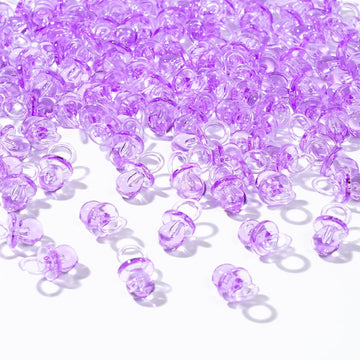 Xinhuidalsq 150 Mini Acrylic Pacifiers For Baby Shower Girl Game, 0.86 Inch Bulk Chupones Para Gender Reveal Party Favors Table