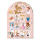 R HORSE My First Year Photo Display Wood Board - 3D Princess Baby s First Year Picture Frame, 12 Months Fairytale Castle Milest