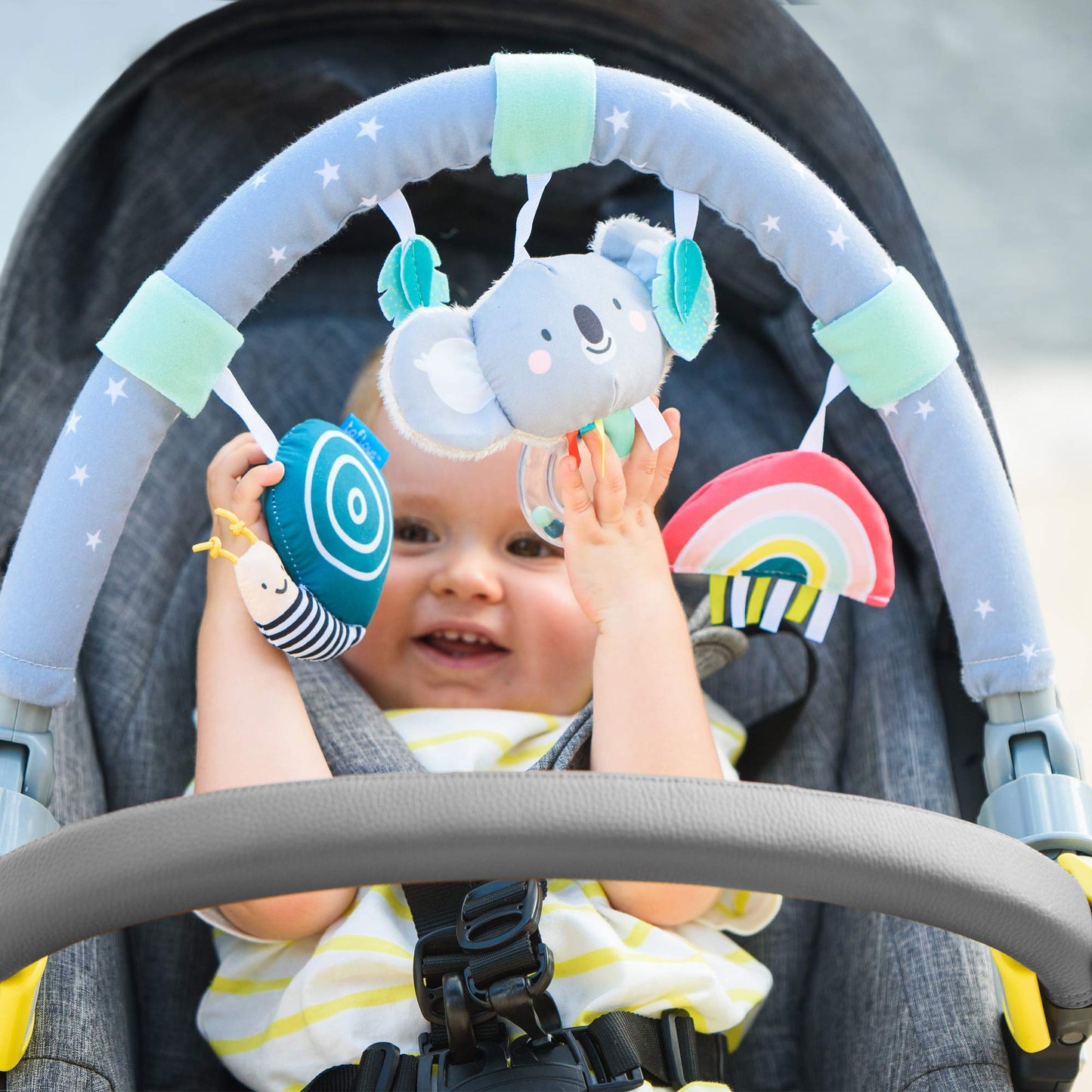 Taf Toys Koala Daydream pram, Stroller & car seat Arch | Ideal for Infants & Toddlers, Activity Arch with Fascinating Toys, Stim