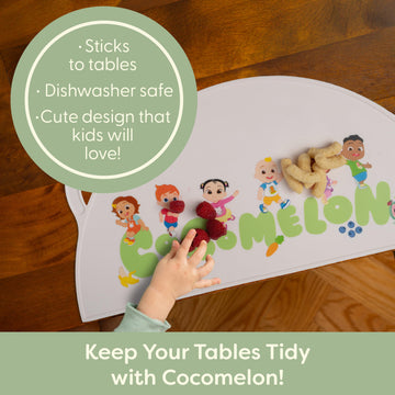 Cocomelon Silicone Placemats For Toddlers - Non Slip Placemats For Kids, Reusable Portable Kids Placemat For Dining Table, Baby