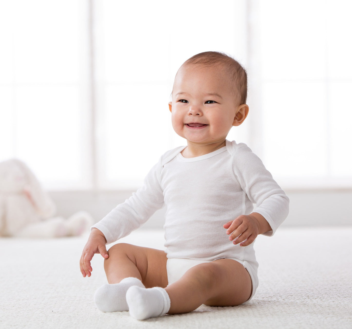 Gerber Baby 2-Pack Long-Sleeve Side-Snap Mitten-Cuff Shirt, White, 0-3 Months