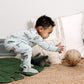 Burt'S Bees Baby Baby Boys Pajamas, Zipfront Nonslip Footed Pjs, Organic Cotton Baby And Toddler Sleepers, Happy Herbivores, 18