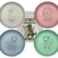 Wheat Straw Plate Set for Children with Dinosaur Patterns | 4 Engraved, Eco-Friendly Food Plates | Free Dinosaur Backpack Includ