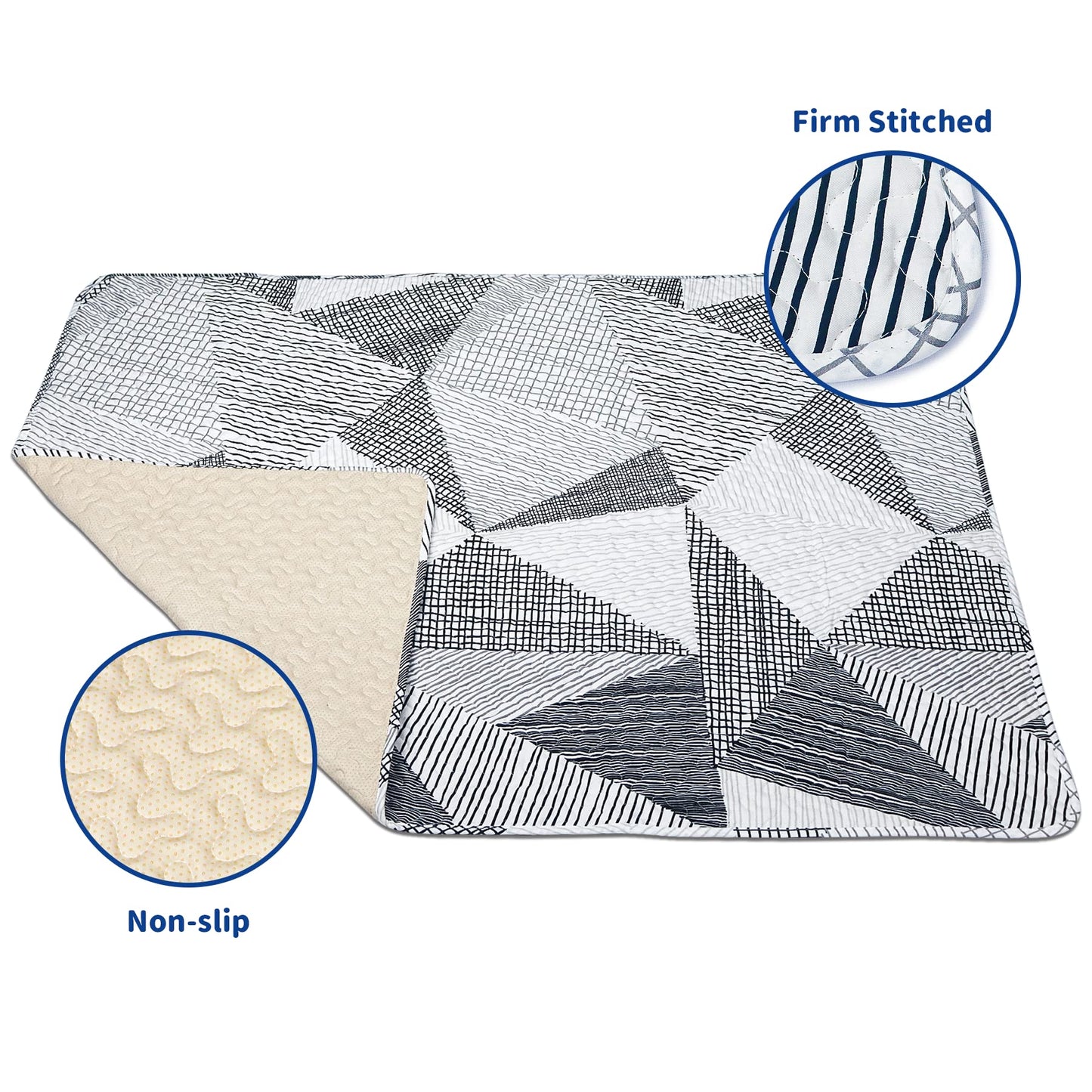 TANOSHII Baby Play Mat for 79 x59  Playpen, Machine Washable Kids Mat, Cotton,Foldable Crawling Mat for Floor,One-Piece Crawling