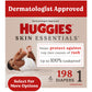 Huggies Size 1 Diapers, Skin Essentials Baby Diapers, Size 1 (8-14 Lbs), 198 Count (3 Packs Of 66)