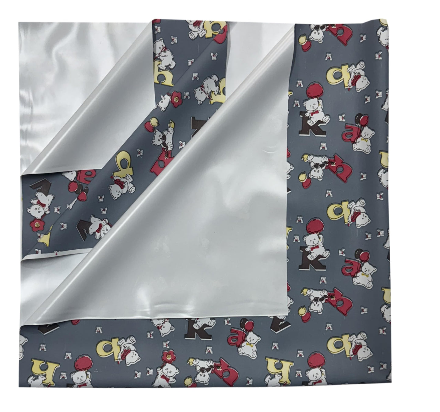 Pookie Plastic Sheet | Rubber Sheet For Babies | Bed Wetting Protector | 012 Months | 90 X 90 Cm (Alpha Gray)