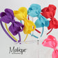 Motique Accessories Little Girls Neon Headband With Side Grosgrain Bow- Neon Yellow