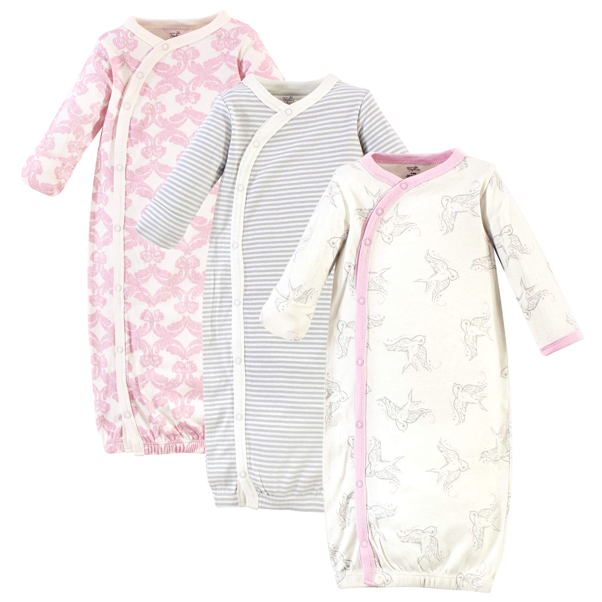 Touched By Nature Unisex Baby Organic Cotton Kimono Nightgown, Bird, 0-6 Months WBBAPB07WFPQL5M