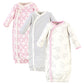 Touched By Nature Unisex Baby Organic Cotton Kimono Nightgown, Bird, 0-6 Months Us