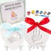 Baby Ornament Keepsake Kit (Circle & Heart) Clay Handprint And Footprint Casting For Newborn - Best New Mom Gift And Shower Gift