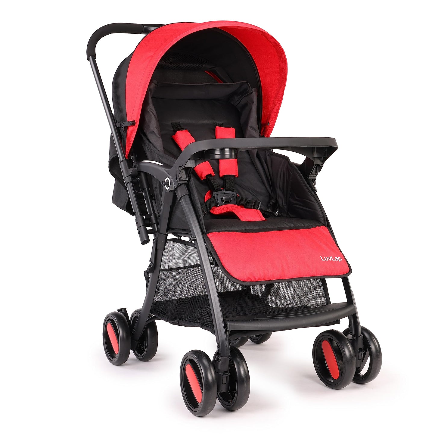 Luvlap Golf Baby Stroller/Pram With 5 Point Safety Harness, 03 Years, Multi Level Recline & Adjustable Footrest, Extendable Can