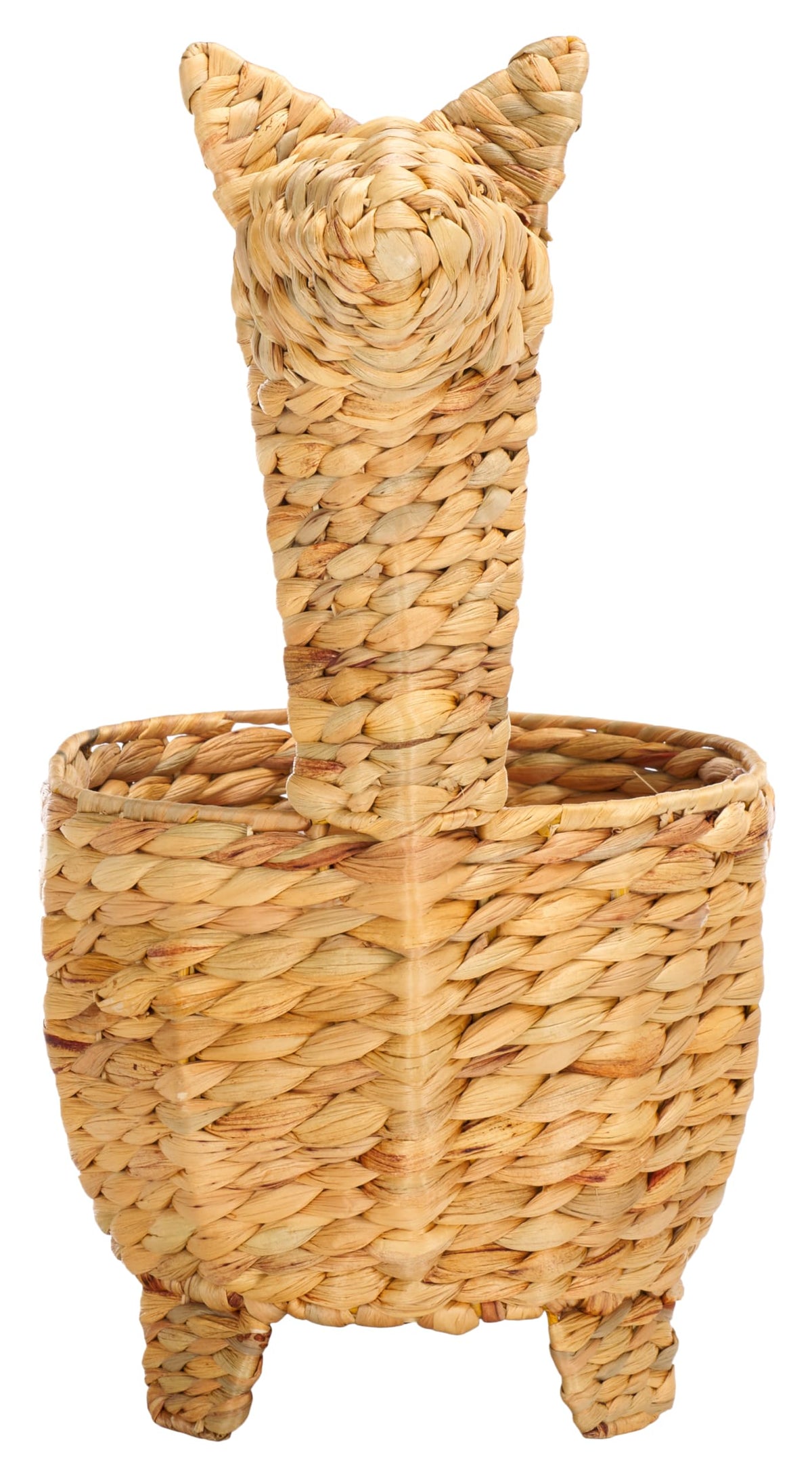 SAFAVIEH Home Collection Auroris Llama Natural Water Hyacinth Storage Kids Toy Basket (Fully Assembled)