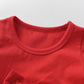 3Pcs Baby Girl Clothes Ruffle Bow Tie Christmas Shirt Tops Striped Pants Headband Outfit Sets (Red, 9-12 Months)