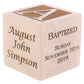 Personalized Baby Baptism/Dedication/Christening Wood Block, Choose from 3 Sizes, Baptism Gift for Boy, Girl, Baby Dedication Gi