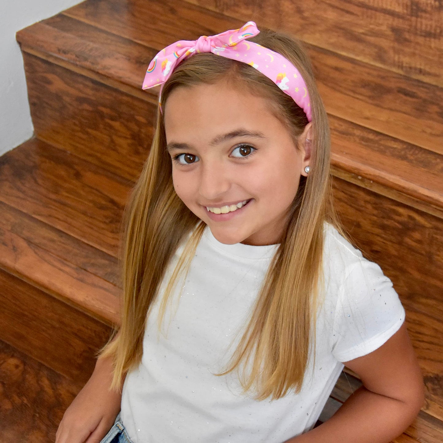 Frog Sac Unicorn Headband For Girls, Bow Knot Headbands For Kids, Cute Rainbow Knotted Hair Bands For Children, Comfortable Litt