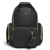 Huggies Sunshine Pack Diaper Backpack, Black Leather, One Size