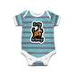 Ruse Its My Birthday!Printed Unisex Kids Striped Infant Romper Short Sleeves And Bodysuit For New Born Baby Boy/Baby Girl Clothe