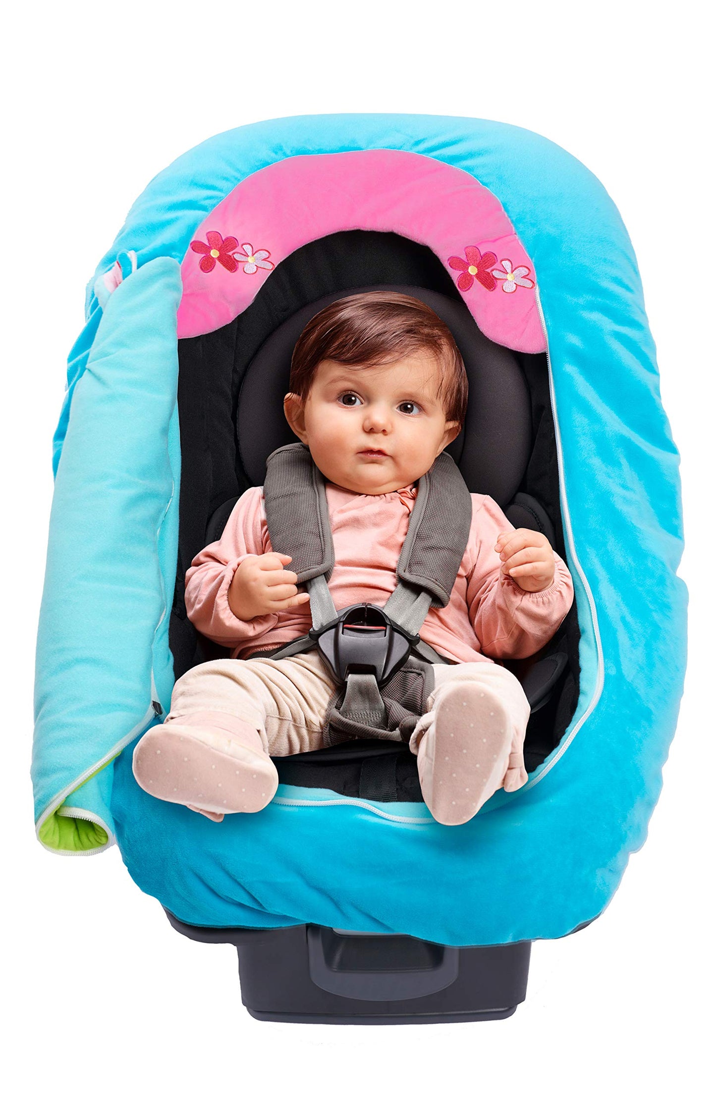 Car Seat Cuties, Baby Car Seat Cover, Stretchy Universal Fit Infant Car Seat Carrier Cover For Baby Boys And Girls, Soft & Warm