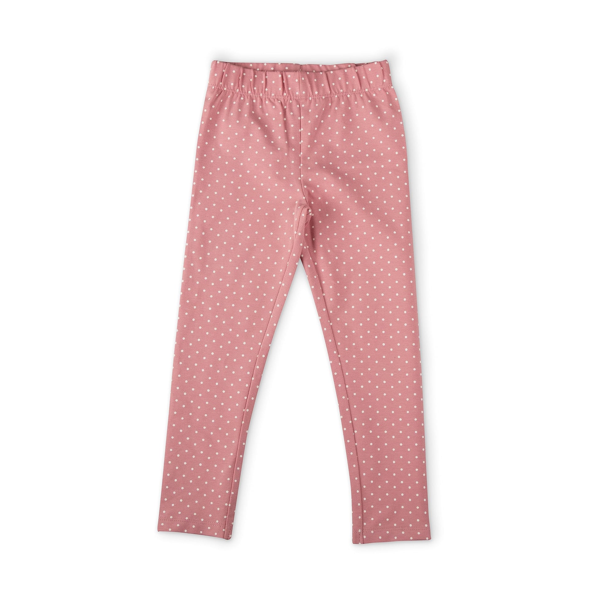 Jus Cubs Girls Cotton Lycra Olders Polka Dots Legging  Pink (Pack of 1)