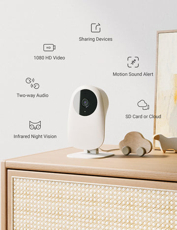 Nooie 2K Baby Monitor With Sd Card, Baby Monitor With Camera And Audio, 2.4G Indoor Camera With Night Vision, Motion And Sound D