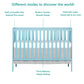 Dream On Me Synergy 5-In-1 Convertible Crib In Aqua Sky, Greenguard Gold Certified