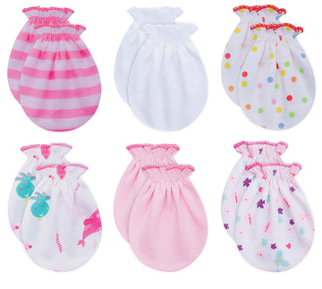 Rative Newborn Baby Hand Cotton Gloves Sleep Sleeping No Scratch Mittens Mitts Set For 0-3 0-6 Months Boys Girls (G46)