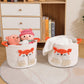Toy Storage Baskets For Kids Cotton Rope Basket With 3D Fox Decor, Blanket Basket For Living Room Stuffed Animal Storage Basket