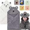 Befacl 2 Pack Baby Towels With Hood And 5 Baby Washcloths, For Newborn Unisex, 31.5X31.5 In Ultra Absorbent Soft Hooded Bath Tow