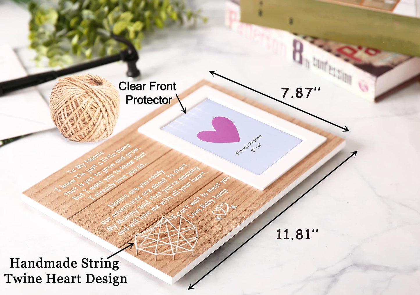Sioial Pregnancy Announcement Gifts For Nannie-Pregnancy Reveal To Nannie-Ultrasound Picture Frame-Sonogram Photo Frame-Nannie T