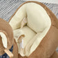 Qaba Baby Rocking Horse with Lullaby, Riding Horse, Bear Themed Plush Animal Rocker with Pedals for Ages 18-36 Months